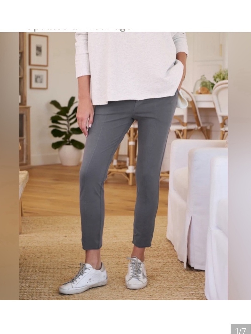 Frank & Eileen Murphy billion dollar pants Women's Gray Straight-Leg Pants